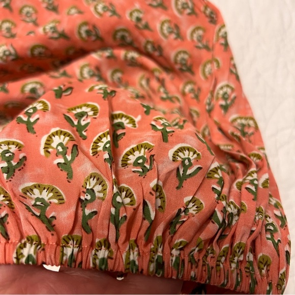 Women’s Gigio Coral Floral Long Dolman Sleeve Peasant Boho Oversized Top Size L - Picture 13 of 14